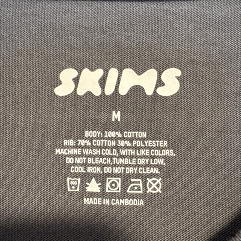 NEW NWT Skims Men’s Heavyweight Cotton SS Tee T-Shirt Gunmetal Gray Medium $54 - Picture 3 of 7